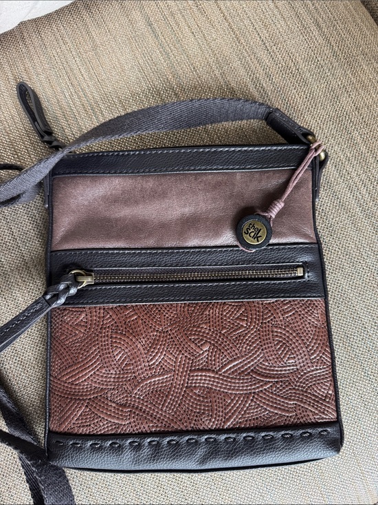 The Sak Handbags - The Sak Two-Tone Brown Textured Leather Crossbody Bag